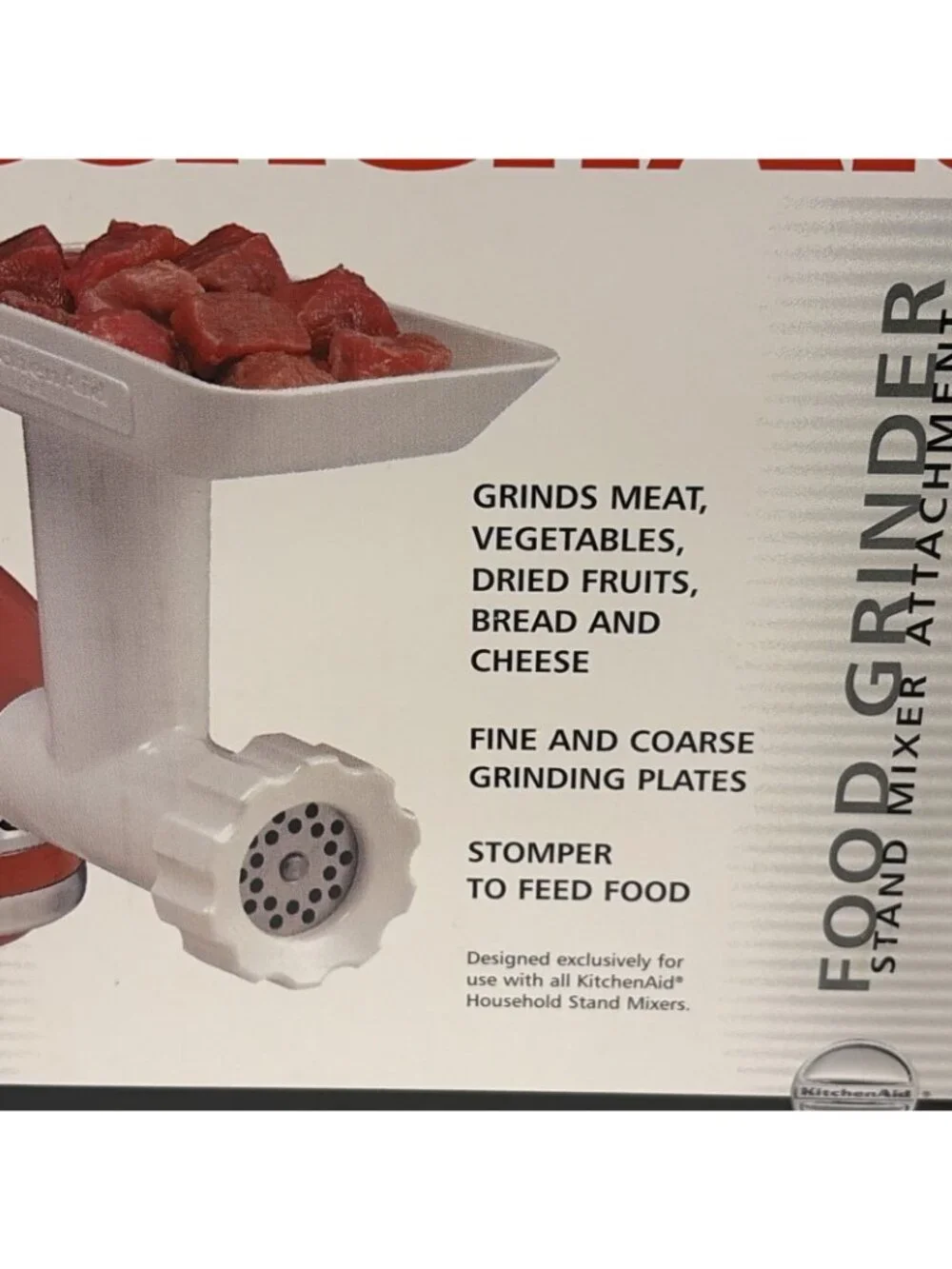 KitchenAid Food Grinder Model FGA Stand Mixer Attachment Meat Vegetables Cheese